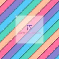 Abstract striped geometric pastel color pattern with shadow background and texture. vector