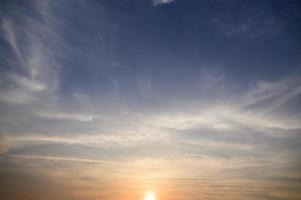 The sky and clouds at sunset photo