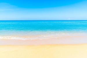 Beautiful sandy beach and sea photo