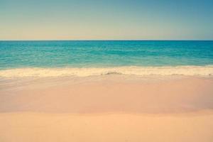 Beautiful sandy beach and sea photo