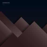 Abstract background brown and dark blue geometric square overlapping with shadow paper style. vector