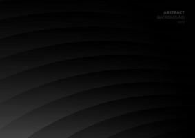 Abstract black and gray curve layer pattern background. vector