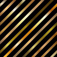 Abstract Golden Gradient Color Diagonal Striped Lines Pattern on Black Background. vector