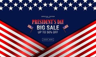 President's day sale banner vector