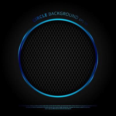 Template abstract technology style circle metallic blue shiny color black frame layout modern tech design carbon fiber background.