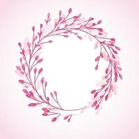 diseño de borde circular floral acuarela pintada a mano decorativa vector