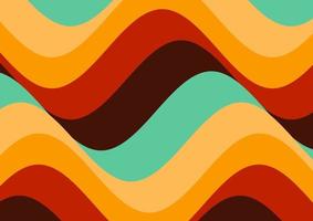 Retro styled wavy wallpaper design vector