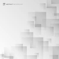 Abstract background white and gray geometric square overlapping layers vector