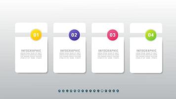 Creative concept 4 steps infographic with place for your text. vector