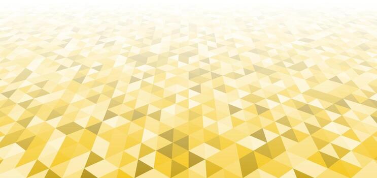 Abstract modern geometric yellow triangles pattern perspective background and texture. vector