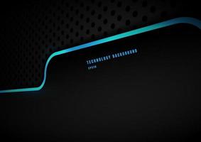 Abstract template blue vertical line and lighting separate perspective on black background and texture vector