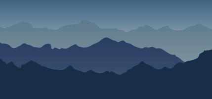 Silhouette mountain landscape vector