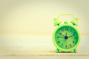 Green alarm clock photo