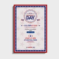 Presidents Day template design vector