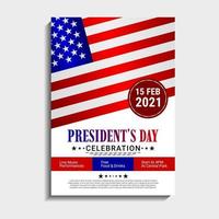 Presidents Day template design vector