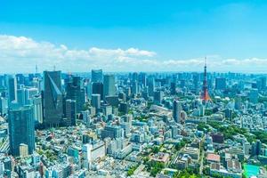 vista aérea de la ciudad de tokio, japón foto