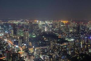 Colorful cityscape at night photo