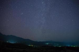 Milky Way above a city photo