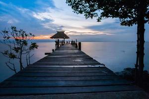 Dock at sunset photo