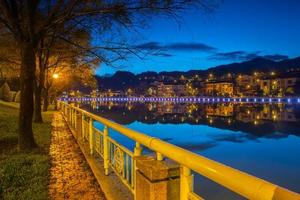 Night cityscape with water photo