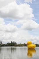 Large yellow rubber duck in Thailand photo