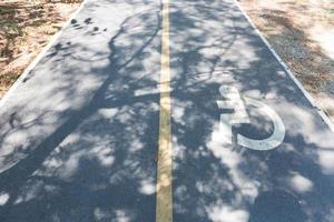 Wheelchair sign on the road photo