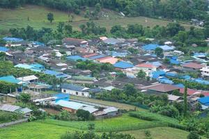 Village at the foot of the mountain photo