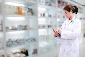 Medical doctor with stethoscope and clipboard photo