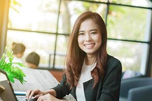 Asian business women smiling photo