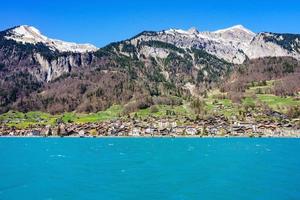 Brienz town on Lake Brienz by Interlaken, Switzerland photo