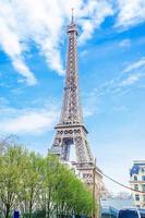 Eiffel tower at morning time in Paris, France photo