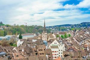 Panoramic view of the old town of Schaffhausen, Switzerland photo