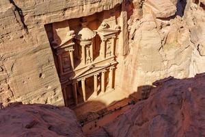 The Treasury in the ancient Arab Nabatean Kingdom city of Petra, Jordan photo