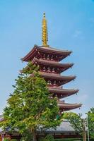 templo sensoji en el área de asakusa, tokio, japón foto