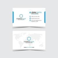 corporate blue and white business card design vector