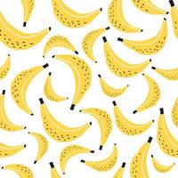 Banana seamless pattern. Abstract style. Repeat pattern. Tropical fruit. Flat vector illustration