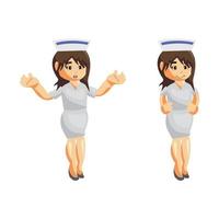 Nurse Woman hospital character set vector