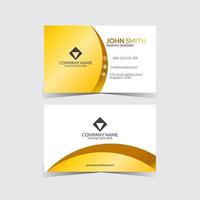 white yellow gold business card template vector