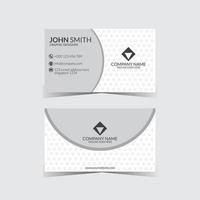 simple grey and white modern business card template vector