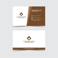 Brown simple business card design vector