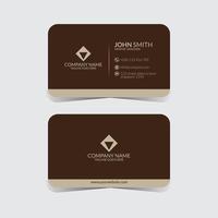 Brown modern business card template vector