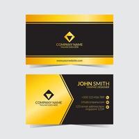 simple black golden business card vector