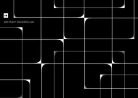 Abstract pattern white intersecting geometric lines overlapping on black background. vector