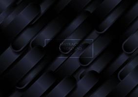 Abstract black diagonal rounded shapes lines pattern background. vector