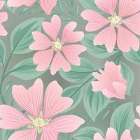 Flower seamless summer pattern. Floral garden tile background. vector