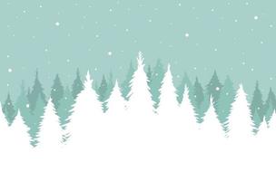 Silhouette of pine tree on green mint background vector illustration