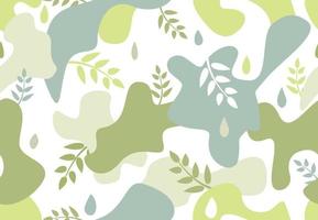 Seamless pattern with organic shape blots in memphis style. vector