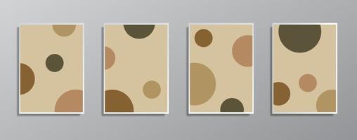 Set of creative minimalist hand drawn vintage neutral color illustrations, for wall vector