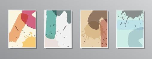 conjunto de ilustraciones en color neutro vintage minimalistas creativas dibujadas a mano, para pared. para tarjeta de regalo, póster en la plantilla de póster de pared, página de destino, ui, ux, coverbook, baner, vector