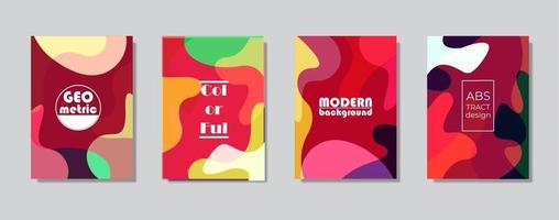 Colorful minimalist covers design. Minimal geometric pattern gradients vector